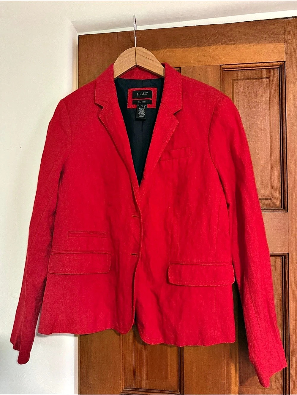J.Crew Women's Red Schoolboy Blazer